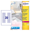 Avery Laser Mini Label 55x122mm 25 Per A4 Sheet Clear (Pack 500 Labels) L7552-25 - UK BUSINESS SUPPLIES