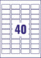 Avery Laser Label 45.7x25.4mm 40 Per A4 Sheet Crystal Clear (Pack 1000 Labels) L7781-25 - UK BUSINESS SUPPLIES