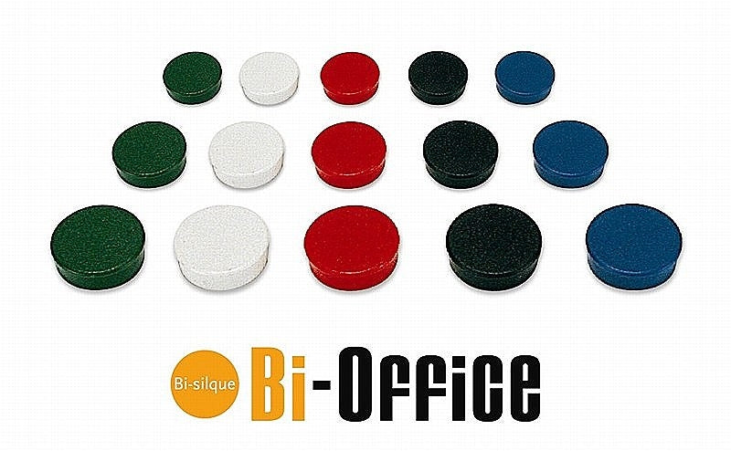 Bi-Office Round Magnets 20mm Assorted PK10 - UK BUSINESS SUPPLIES