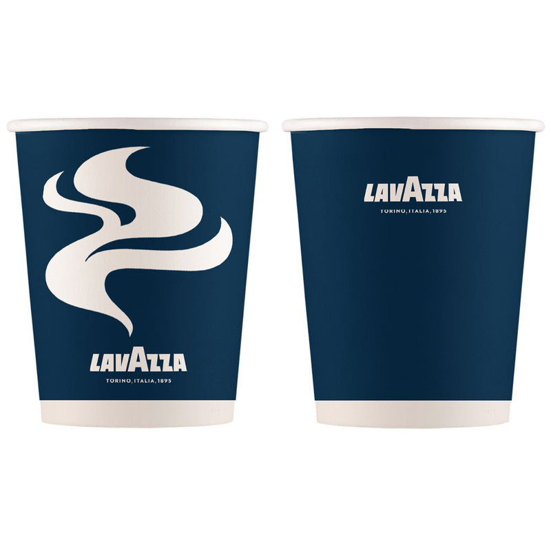 8oz Blue & White Double Walled Lavazza Cup - Single Unit (25's) - UK BUSINESS SUPPLIES