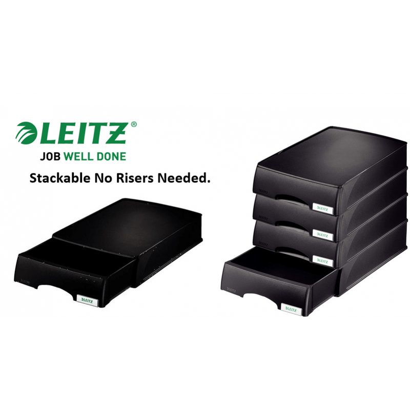 Leitz A4 Plus Black Modular Single Drawer Unit - UK BUSINESS SUPPLIES