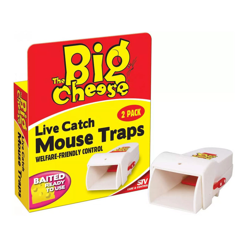 Big Cheese Live Catch Mouse Traps 2 Pack {STV155} - UK BUSINESS SUPPLIES