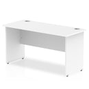Impulse 1400 x 600mm Straight Desk White Top Panel End Leg MI002247 - UK BUSINESS SUPPLIES
