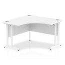 Dynamic Impulse 1200mm Corner Desk White Top White Cantilever Leg MI002389 - UK BUSINESS SUPPLIES