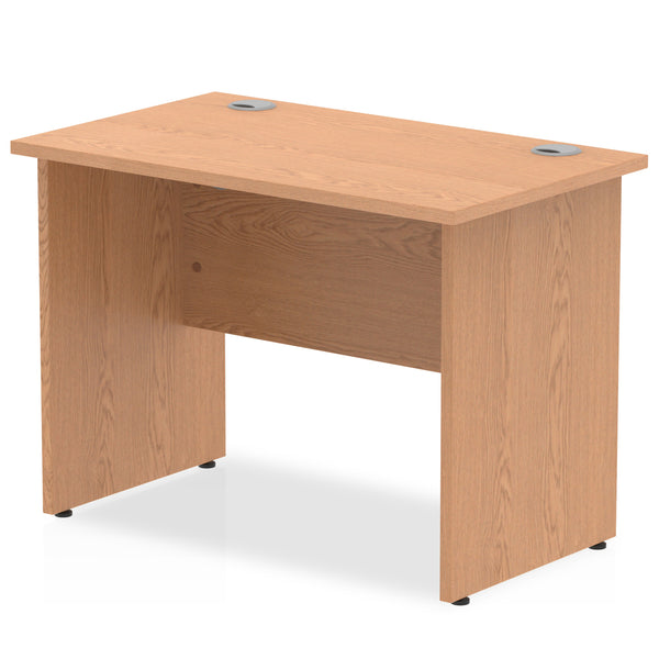 Impulse 1000 x 600mm Straight Desk Oak Top Panel End Leg MI002697 - UK BUSINESS SUPPLIES