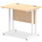 Impulse 800 x 600mm Straight Desk Maple Top White Cantilever Leg MI002900 - UK BUSINESS SUPPLIES