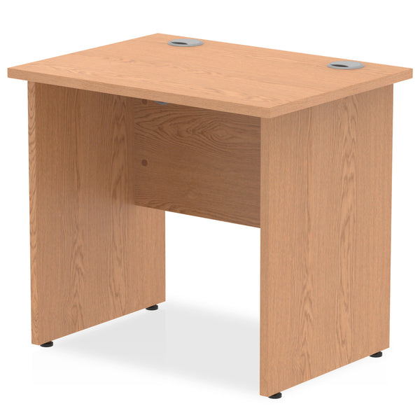 Impulse 800 x 600mm Straight Desk Oak Top Panel End Leg MI002906 - UK BUSINESS SUPPLIES