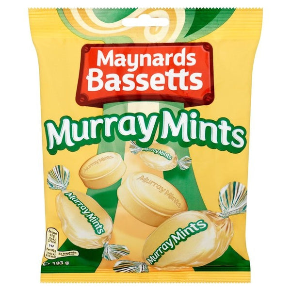 Maynards Bassetts Murray Mints Sweets Bag  193g, 1-36 Packs - UK BUSINESS SUPPLIES
