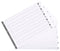 Exacompta Index 1-10 A3 160gsm Card White with White Mylar Tabs - MWD1-10A3Z - UK BUSINESS SUPPLIES