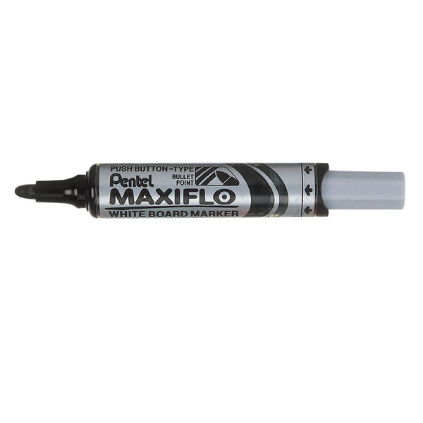 Pentel Whiteboard Marker Bullet Tip 3mm Line Black (Pack 12) - MWL5M-AO - UK BUSINESS SUPPLIES