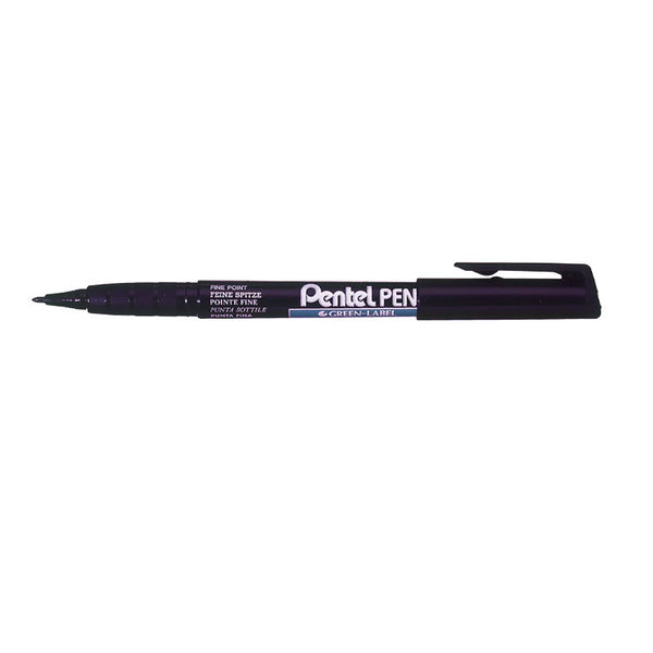 Pentel NMS50 Permanent Marker Bullet Tip 1mm Line Black (Pack 12) - NMS50-A - UK BUSINESS SUPPLIES