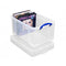 Really Useful Clear Plastic Storage Box 48 Litre XL {4 Pack} - UK BUSINESS SUPPLIES