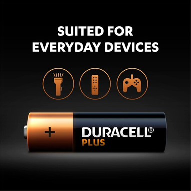 Duracell Plus AA Battery (Pack of 4) 81275375 - UK BUSINESS SUPPLIES