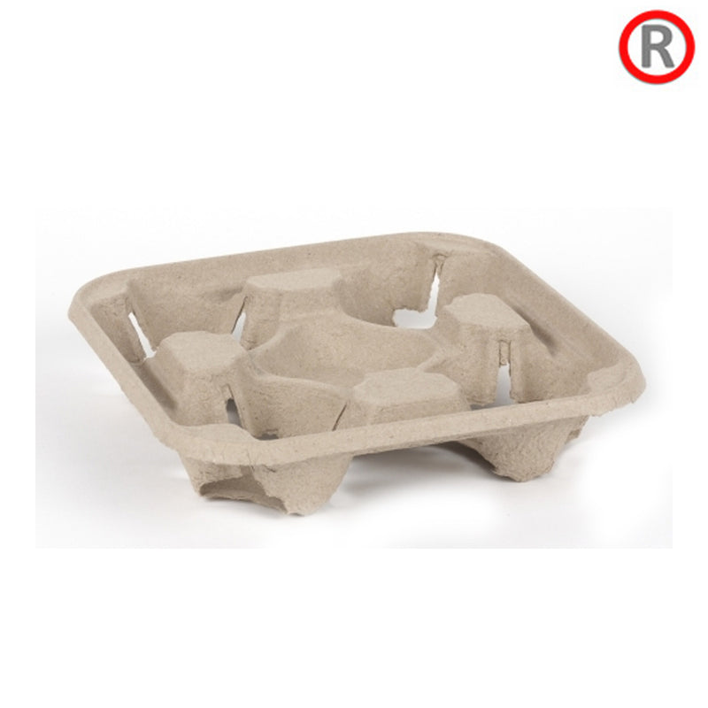 Belgravia  Moulded Pulp 4 Cup Carrier x 180s {Biodegradable & Recyclable} - UK BUSINESS SUPPLIES