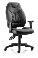 Galaxy Chair Black Leather OP000068 - UK BUSINESS SUPPLIES