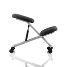 Kneeling Stool Black Fabric Silver Frame OP000072 - UK BUSINESS SUPPLIES