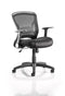 Zeus Chair Black Fabric Black Mesh Back With Arms OP000140 - UK BUSINESS SUPPLIES