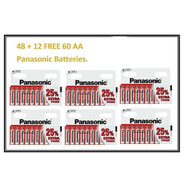 Panasonic AA Zinc Batteries Pack 60's {6 x 10's} - UK BUSINESS SUPPLIES