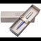 Parker Jotter Ballpoint Pen Stainless Steel with Blue Trim (Waterloo Blue) Boxed - UK BUSINESS SUPPLIES