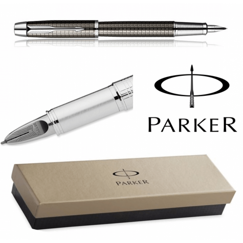 Parker Premium IM Gunmetal/Chrome Fountain Pen UK BUSINESS