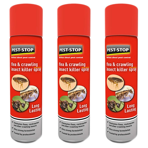 Pest-Stop Professional Flea & Crawling Insect Killer Spray Ultra Strong Formulation 300ml - UK BUSINESS SUPPLIES