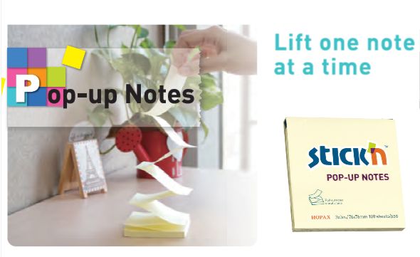 ValueX Stickn Pop-Up Notes 100 Sheets Neon Colours (Pack 6) EH7674 - 21848 - UK BUSINESS SUPPLIES