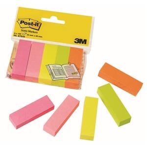 Post-it (15 x 50mm) Page Markers Assorted Colours (5 x 100 Markers) - UK BUSINESS SUPPLIES