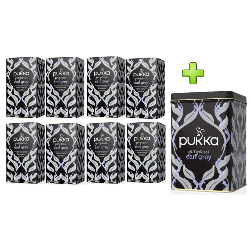 Pukka Tea Gorgeous Earl Grey Envelopes 8 x 20's {160's} & FREE Tea Caddy. - UK BUSINESS SUPPLIES