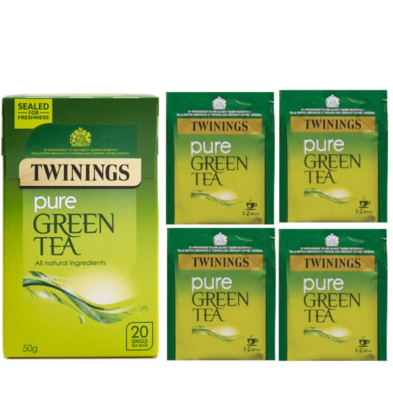 Twinings Pure Green Tea Bags (Pack of 20) - UK BUSINESS SUPPLIES