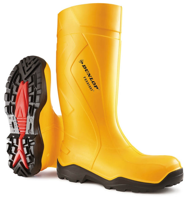 Dunlop Purofort+ Full Safety Yellow Wellington Boot {All Sizes} - UK BUSINESS SUPPLIES