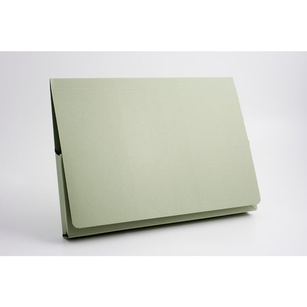 Guildhall Legal Wallet Manilla 356x254mm Full Flap 315gsm Green (Pack 50) - PW3-GRNZ - UK BUSINESS SUPPLIES