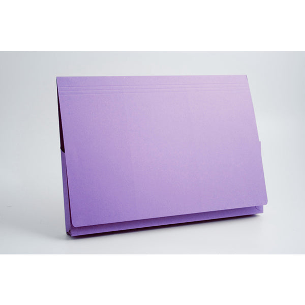 Guildhall Document Wallet Manilla 14x10 Full Flap 315gsm Mauve (Pack 50) - PW3-MVEZ - UK BUSINESS SUPPLIES