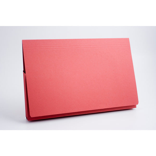 Guildhall Legal Wallet Manilla 356x254mm Full Flap 315gsm Red (Pack 50) - PW3-REDZ - UK BUSINESS SUPPLIES