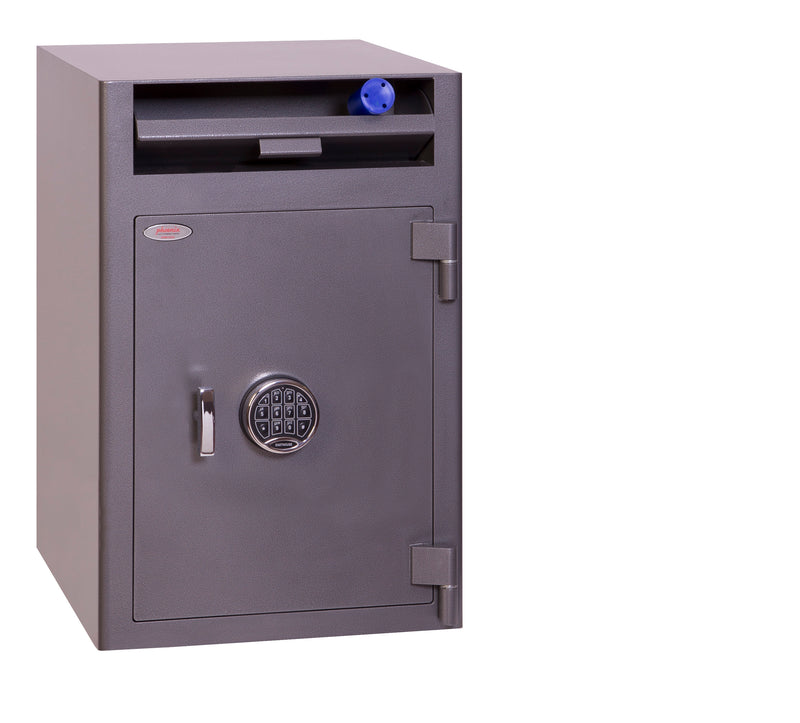 Phoenix Cash Deposit Size 3 Security Safe Electronic Lock Graphite Grey SS0998ED - UK BUSINESS SUPPLIES