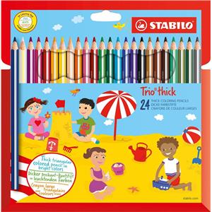 Stabilo Trio Thick Colouring Pencils Pack 24's - UK BUSINESS SUPPLIES