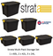 Strata Heavy Duty Trunk 60, 42 (2), 24 (3) Litre with Lid {6 Pack Offer} - UK BUSINESS SUPPLIES