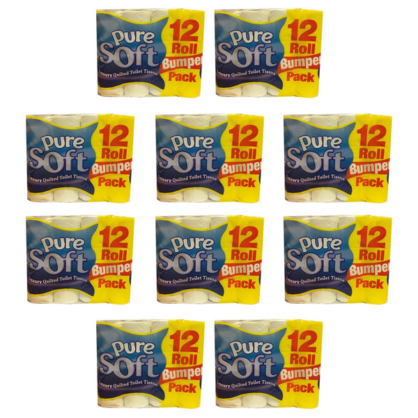 Pure Soft Luxury Quilted Toilet Rolls (Pack of 120) BULK OFFER - UK BUSINESS SUPPLIES