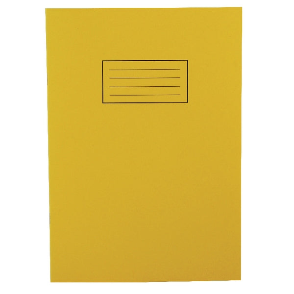 Silvine A4 Exercise Book Ruled and Margin 80 Pages Yellow (Pack 10) - UK BUSINESS SUPPLIES