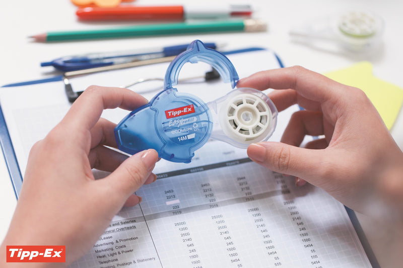 Tipp-ex Ecolutions Easy Refill Correction Tape Roller 5mmx14m (Pack 10) 87942420 - UK BUSINESS SUPPLIES