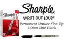 Sharpie Permanent Marker Fine Tip 1.0mm Line Black Pack 12 Code S0810930 - UK BUSINESS SUPPLIES
