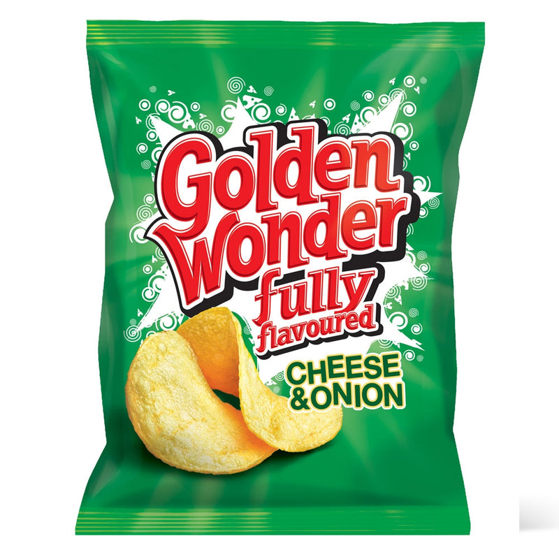 Golden Wonder Crisps Cheese & Onion Pack 32's - UK BUSINESS SUPPLIES