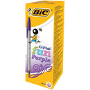 Bic Cristal Fun Ballpoint Pen Large Purple (Pack of 20) 929055 - UK BUSINESS SUPPLIES
