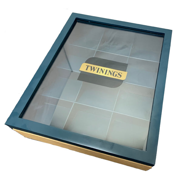 Twinings 12 Compartment Teal Pyramid Display Box (Empty) - UK BUSINESS SUPPLIES