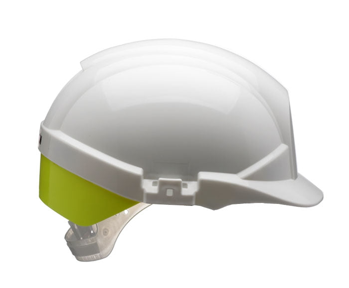 Reflex Safety Helmet White C/W Rear Yellow Flash - UK BUSINESS SUPPLIES