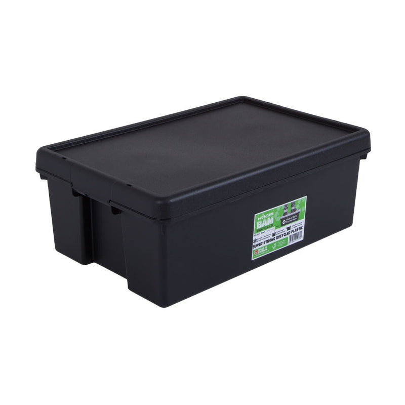 Wham Bam Black Recycled Storage Box 36 Litre - UK BUSINESS SUPPLIES