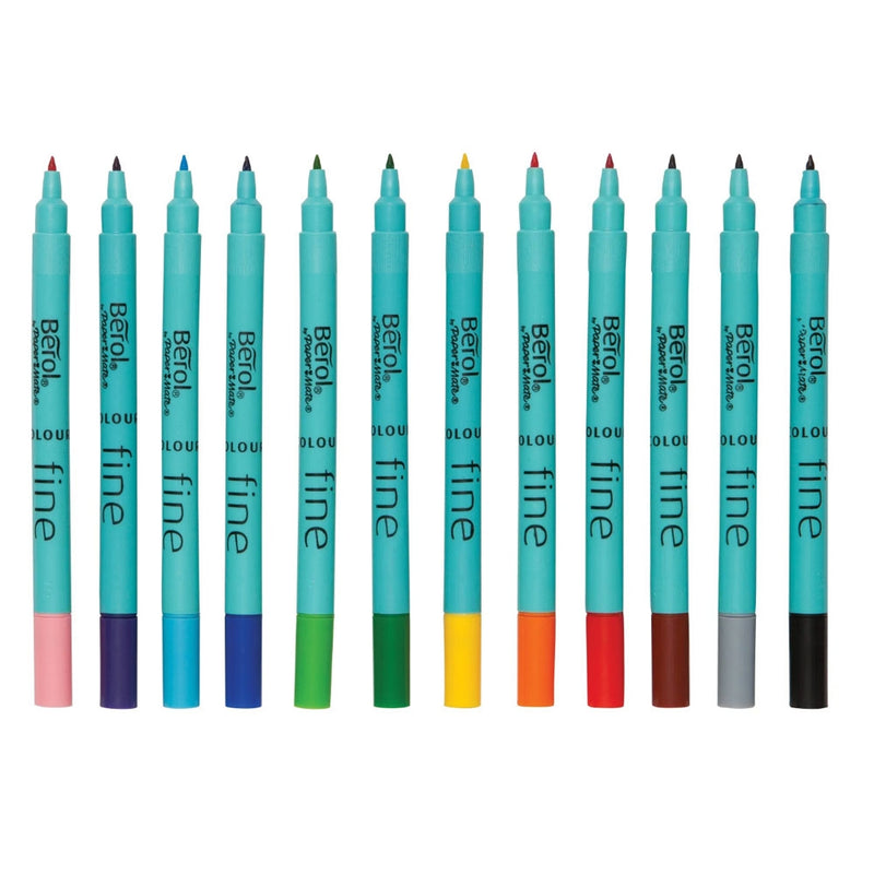 Berol Colourfine Pens Assorted (Pack of 12) 2057599 - UK BUSINESS SUPPLIES