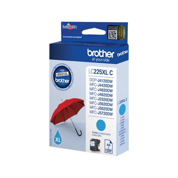 Brother Cyan Inkjet Cartridge (LC225XLC) - UK BUSINESS SUPPLIES