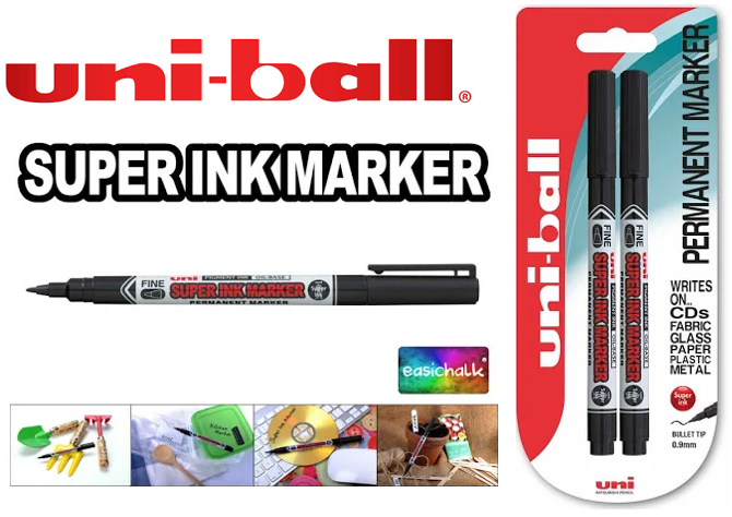 Uni-Ball PNA-125 Black Permanent Marker Pack 2's - UK BUSINESS SUPPLIES