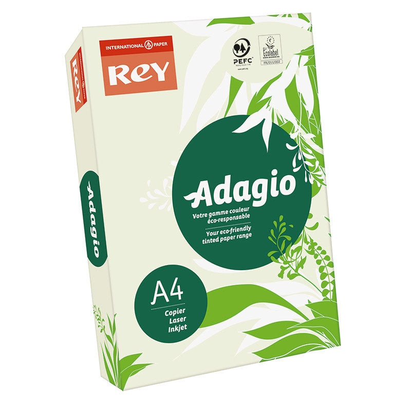 Rey Adagio A4 80gsm Paper Green 1 Ream (500 Sheet) - UK BUSINESS SUPPLIES