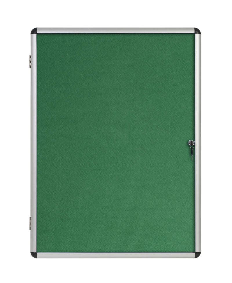 Bi-Office Enclore Green Felt Lockable Noticeboard Display Case 9 x A4 720x981mm - VT630102150 - UK BUSINESS SUPPLIES